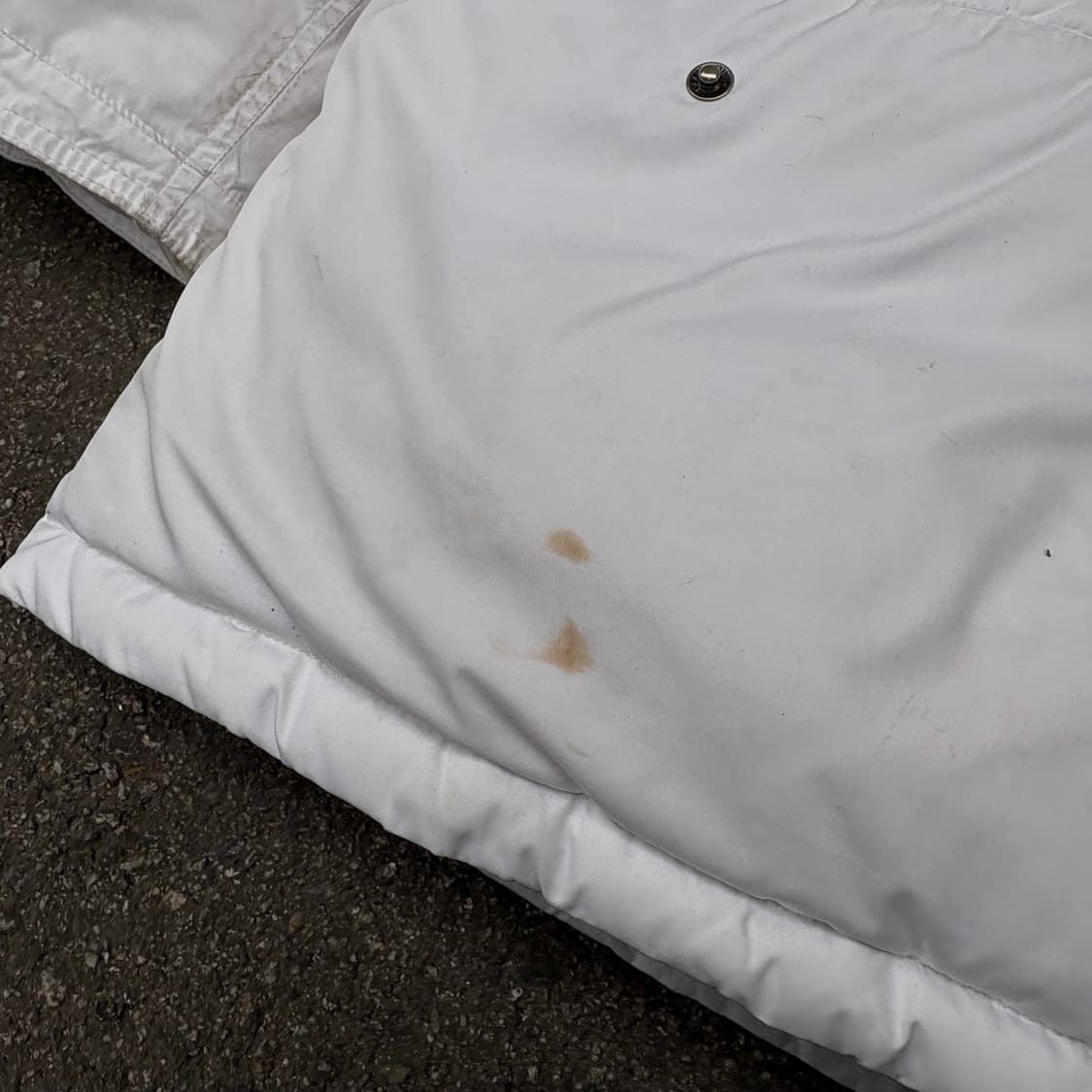 00s 폴로 진스 화이트 n3b 퍼 후드 패딩 야상 자켓 M 상품이미지5