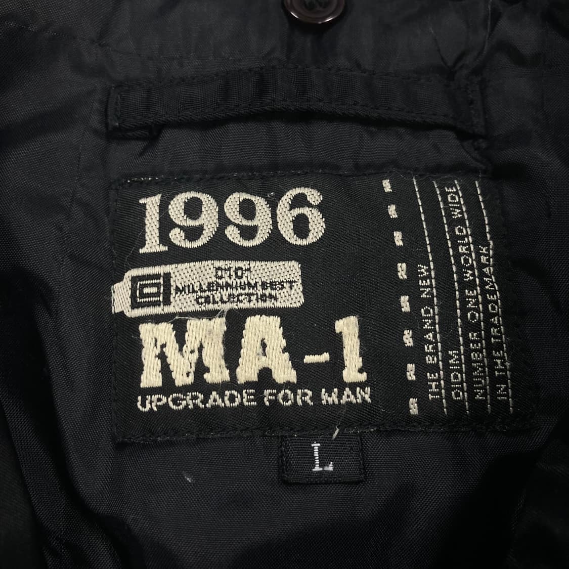 1996 밀리터리 와펜 블랙 컬러 MA-1 항공 점퍼 상품이미지4