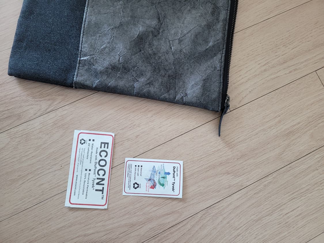 듀폰타이백 DuPont Tyvek 클러치백 블랙 상품이미지5