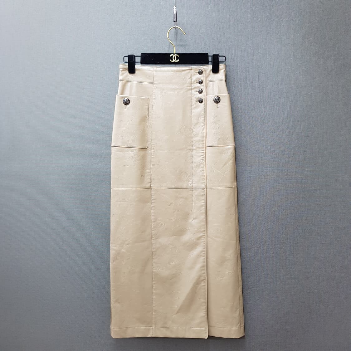 오브제 obzee 2023 레더 롱 스커트 61-90사이즈 상품이미지2