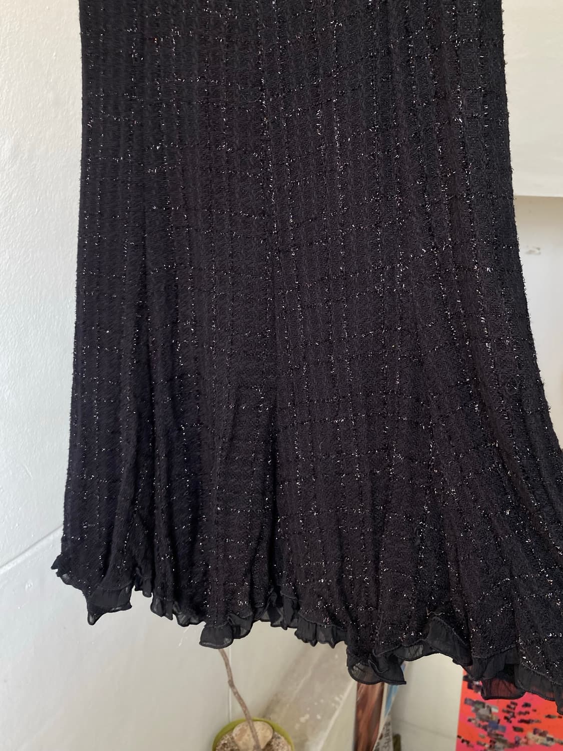 블랙 플레어 미디 스커트 상품이미지4