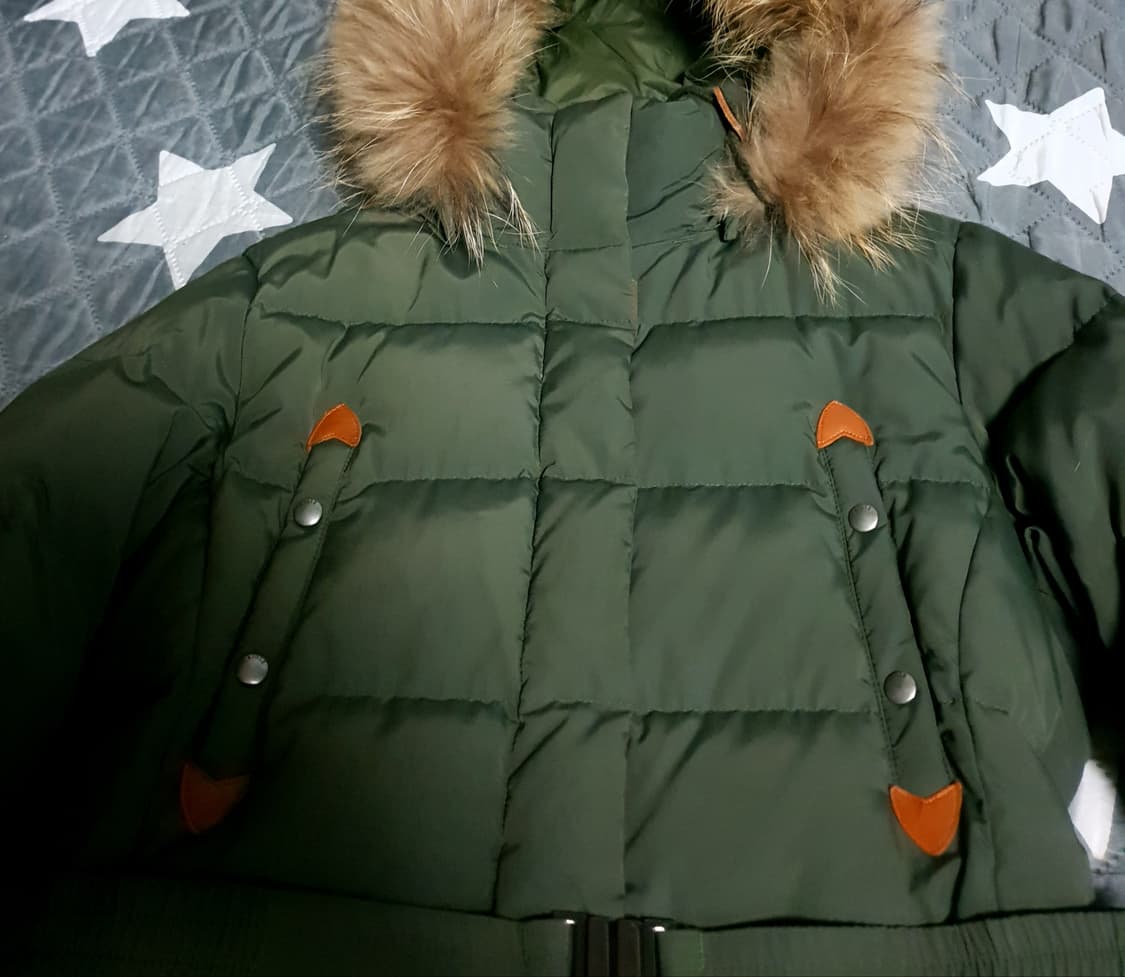 에이글 덕다운 벨크로 여성 패딩 카키 90(L) 상품이미지2