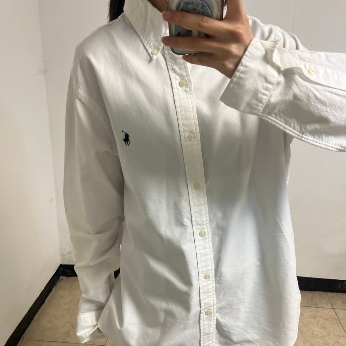 Polo Ralph Lauren Navy Pony White Shirt 상품이미지3