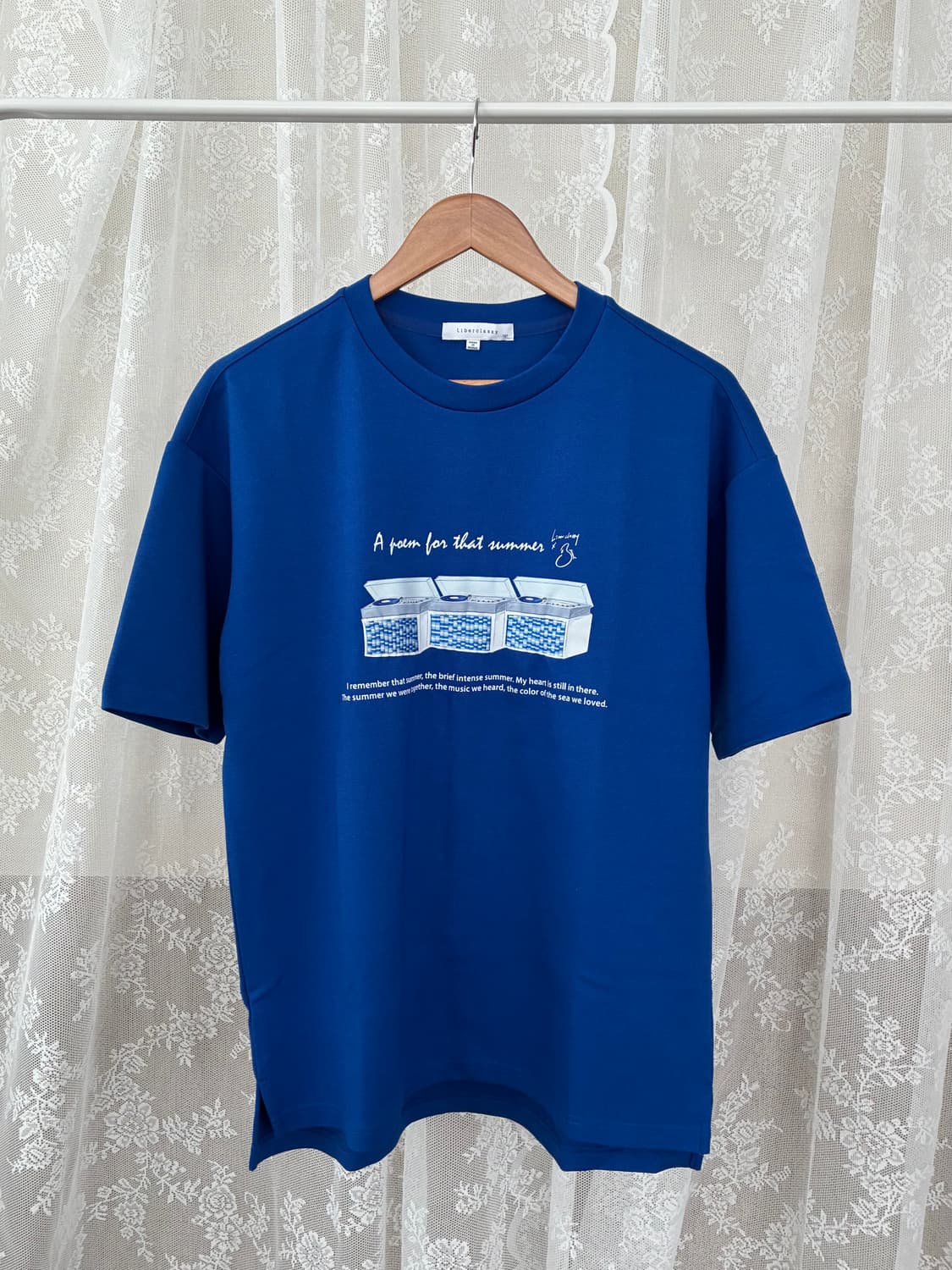 100) 리버클래시 그래픽 반팔 티셔츠 블루 상품이미지1