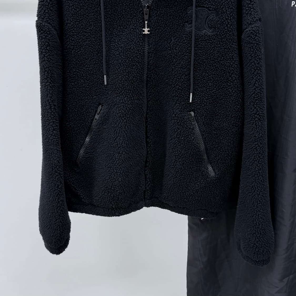 [S+급/XL] 셀린느 트리오페 울 코튼 플리스 후드 후리스 집업 상품이미지3