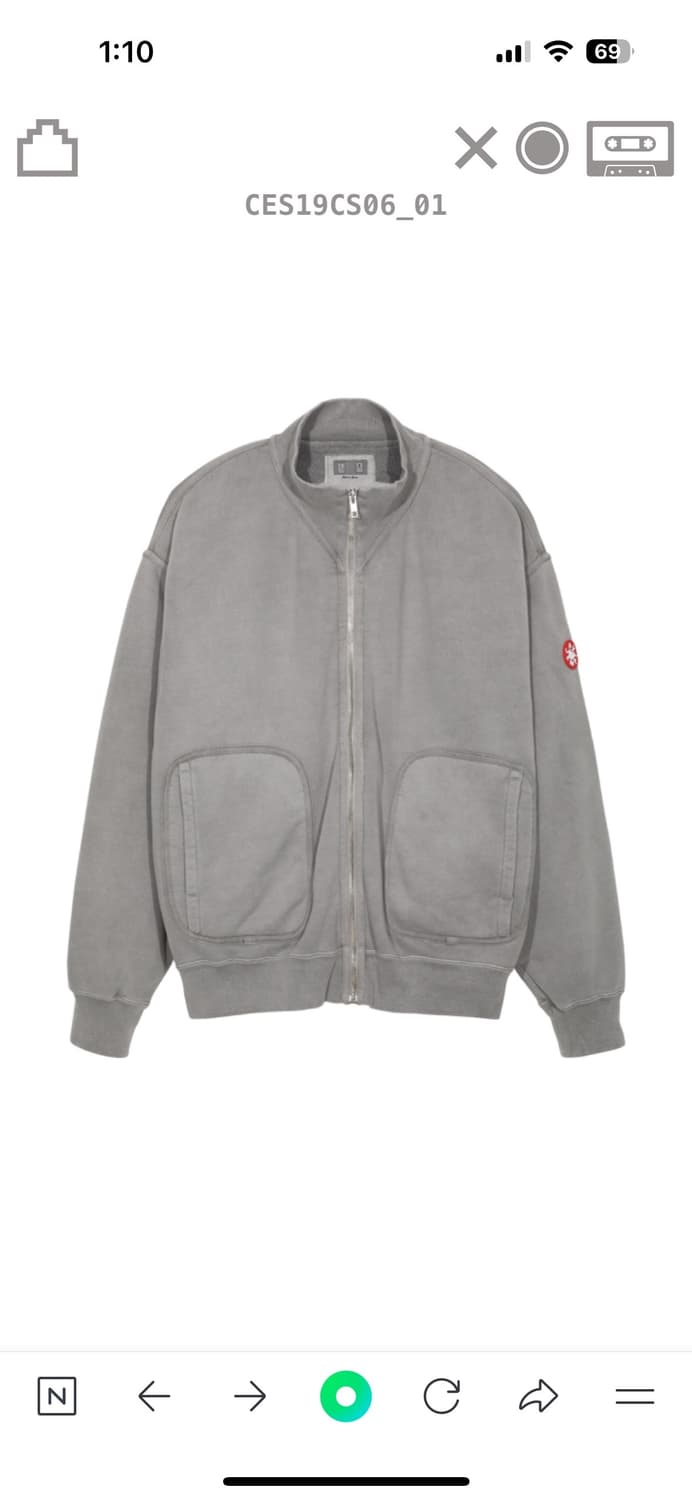 [XL] cavempt 카브엠트 오버다이 테이프 스웻 집업 상품이미지1