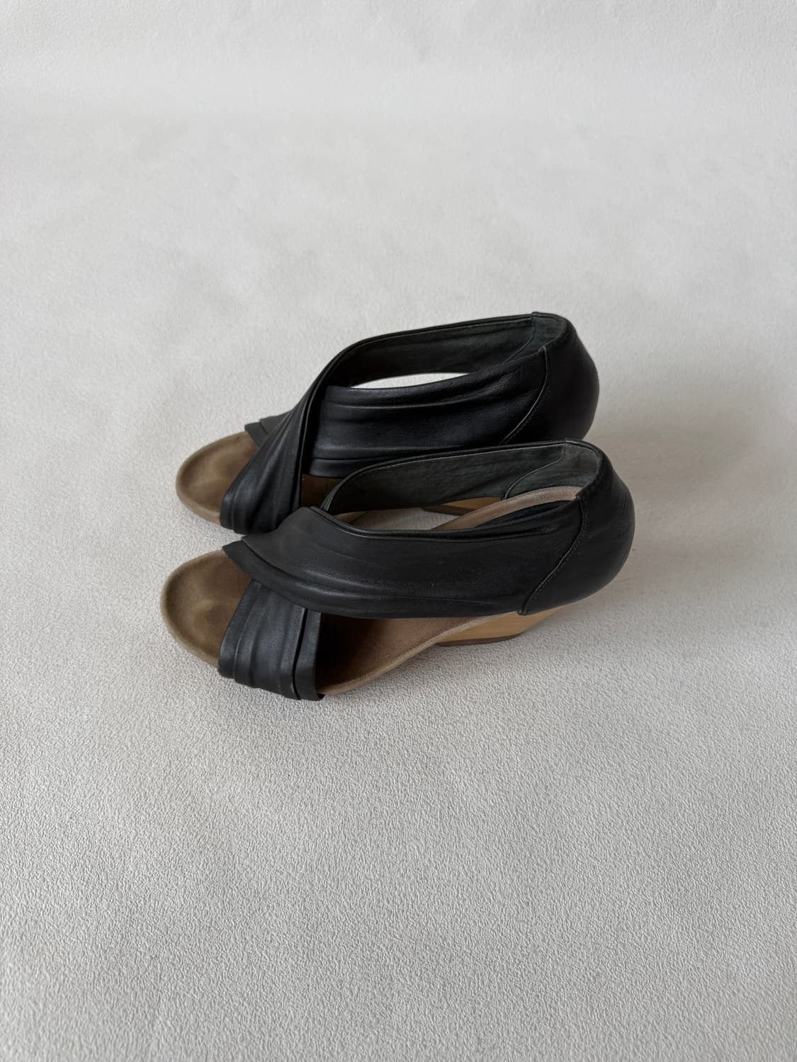 [EU36]캠퍼(CAMPER) 레더 우드굽 웨지힐 상품이미지4