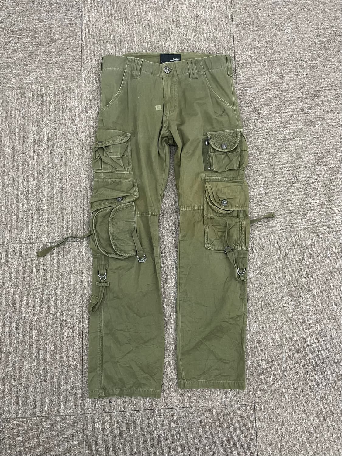 Green multi Pocket Cargo Pants 상품이미지1