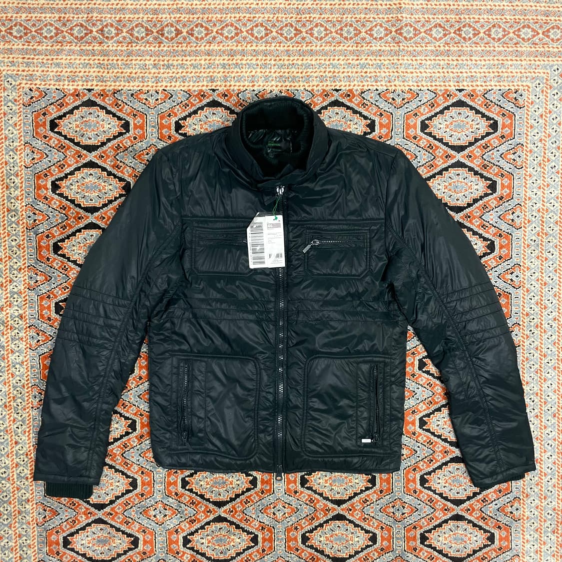  (택있는 새상품)베네통 다크그린 푸퍼자켓 사이즈46 상품이미지1