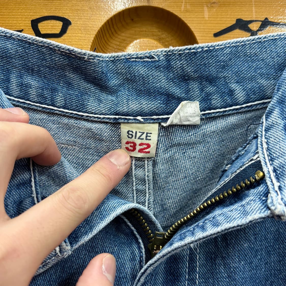 (32) 00s 피엔푸 올드스쿨 힙합 카펜터 와이드 데님 팬츠 상품이미지8