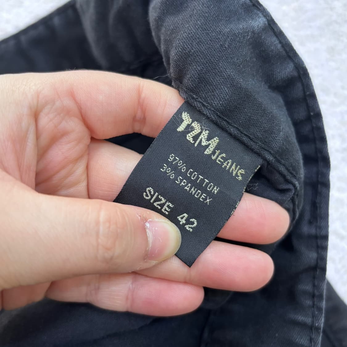 42 빈티지 남성 블랙 데님 팬츠 0429E 상품이미지3