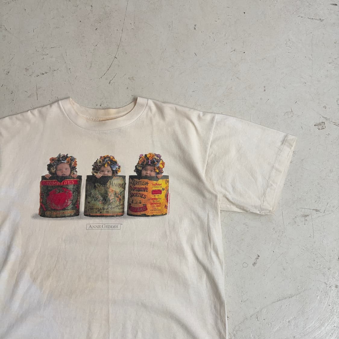 90s USA 앤 게디스 틴 켄 베이비 빈티지 반팔티 L 상품이미지2