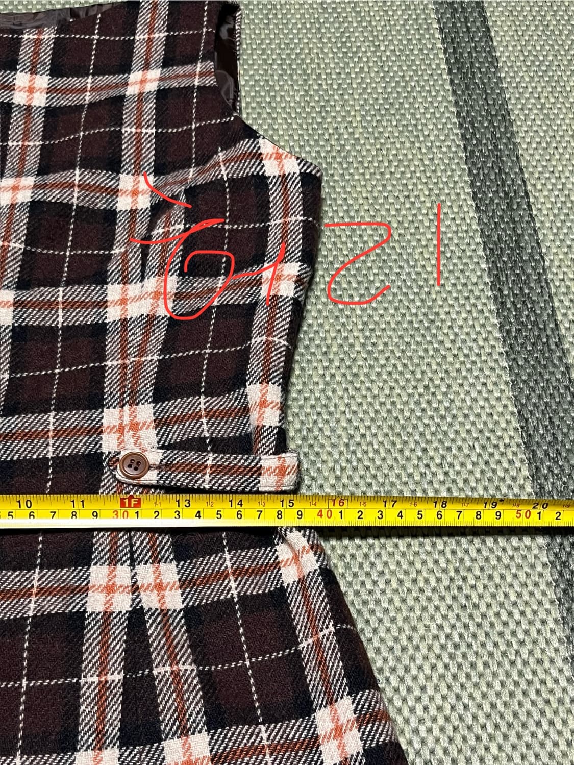 Rutia 루티아 브라운 체크 원피스 S 상품이미지8