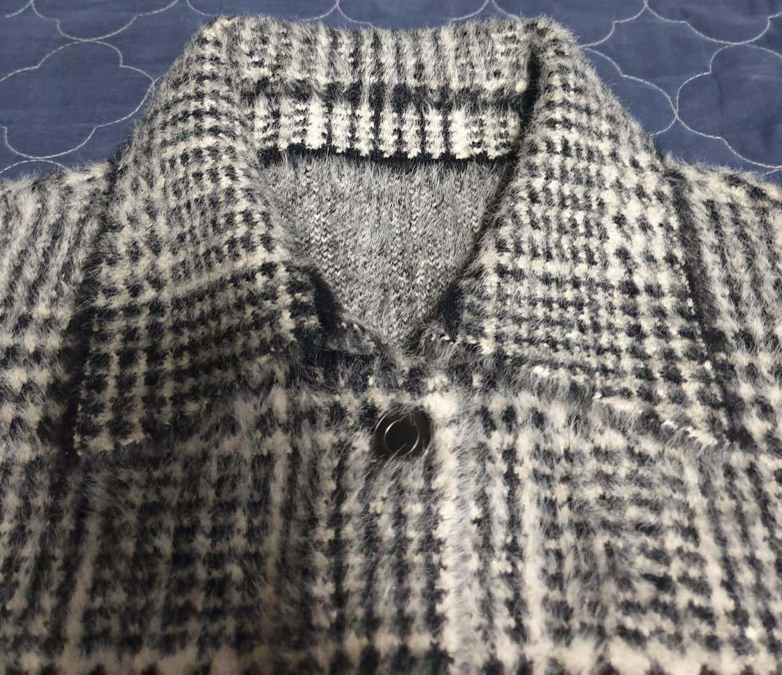 ZISHEN 지센 글렌체크 셔츠형 코트 그레이 (S) 상품이미지2