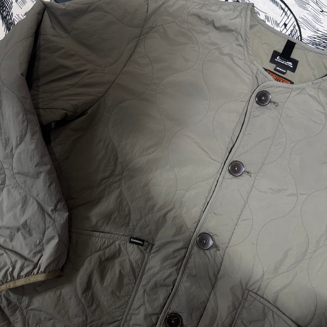 커버낫 노카라 퀄팅자켓 M사이즈 상품이미지3