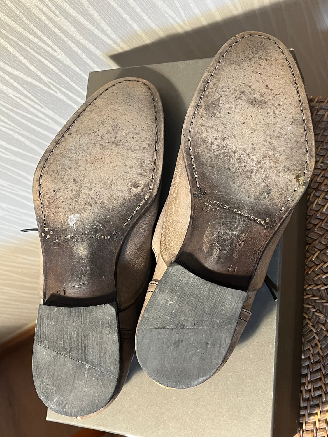 알프레도 바니스터 인트레치아토 디테일 더비슈즈 41 상품이미지5