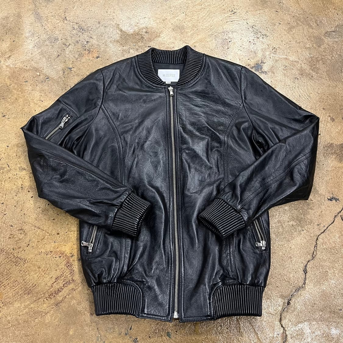 [정품/77] 헤스티지 양가죽 블루종 자켓 b14 상품이미지2