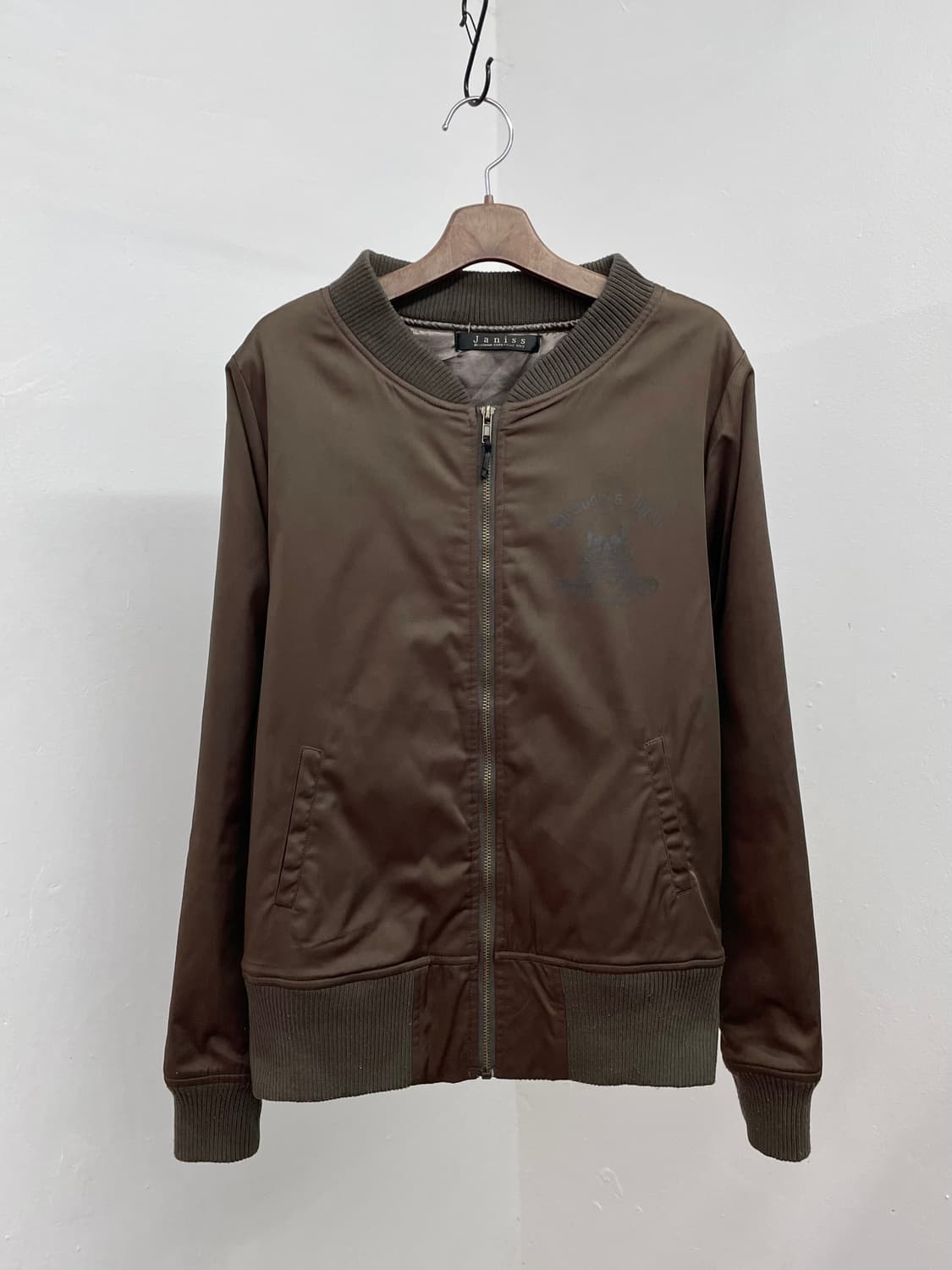 브라운 펑크 스컬 블루종 자켓 상품이미지5