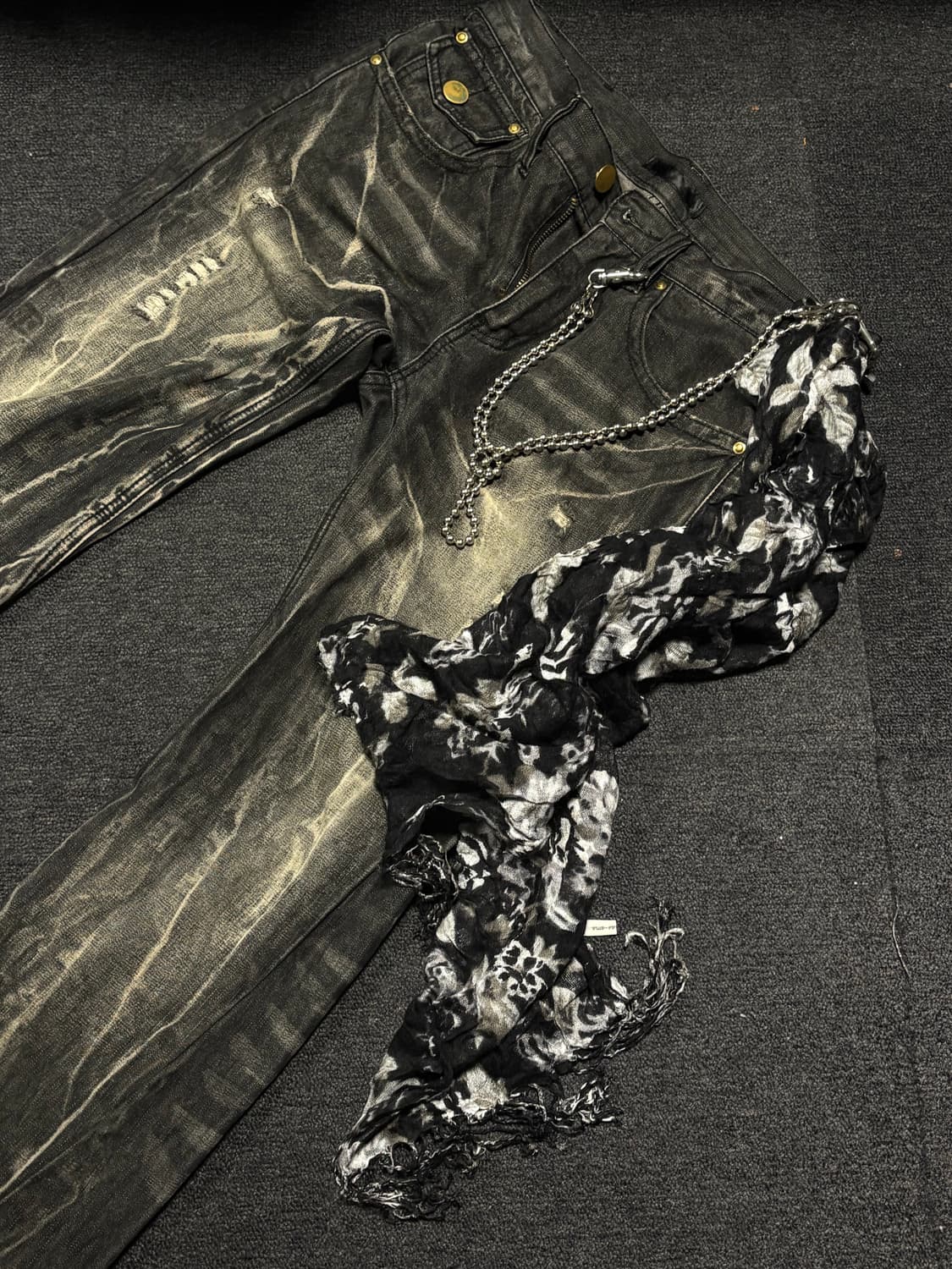 Vintage Gothic-Punk roses muffler 상품이미지1