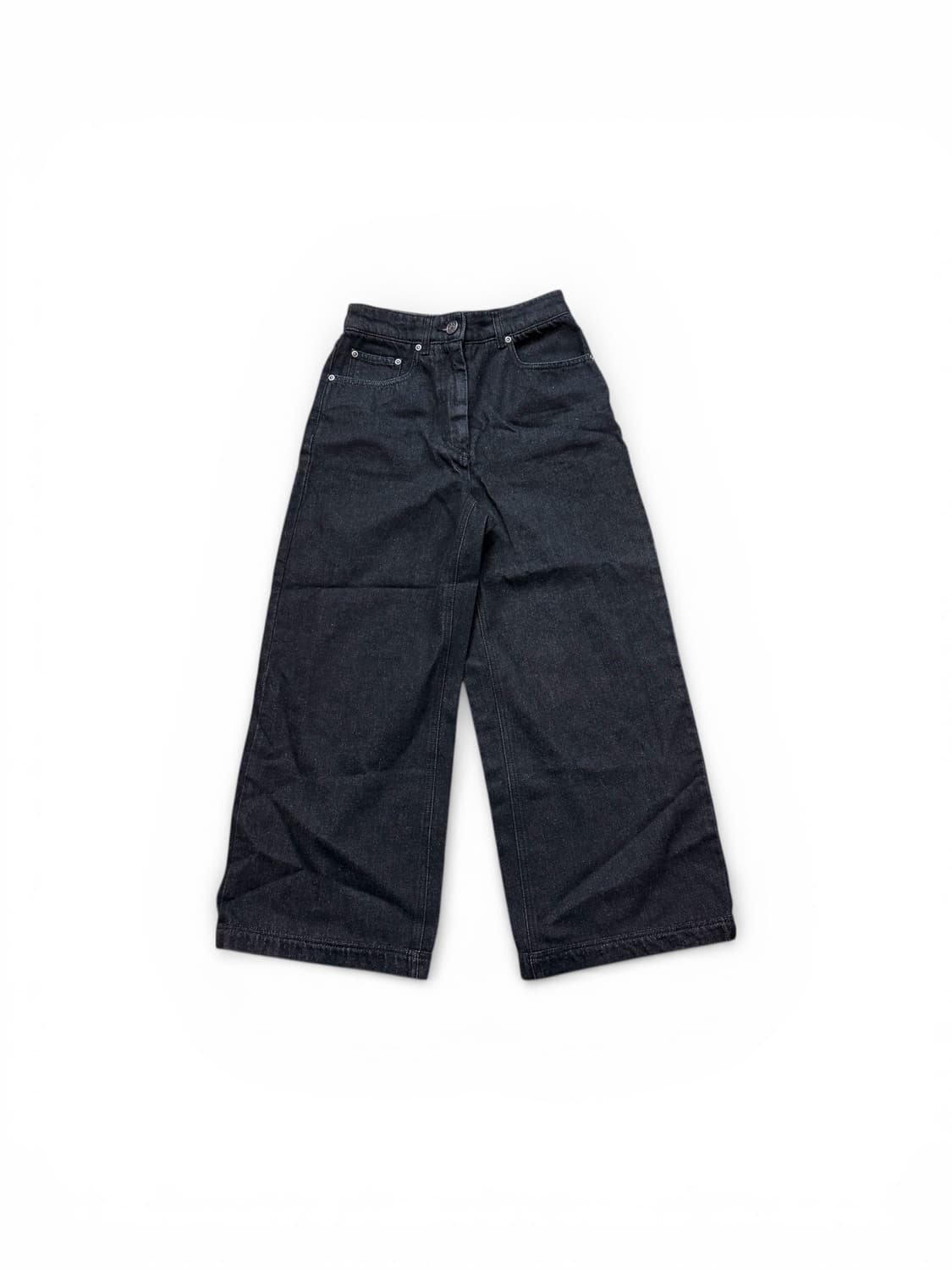 랑방 (한섬) 흑청 와이드 데님 팬츠  상품이미지1