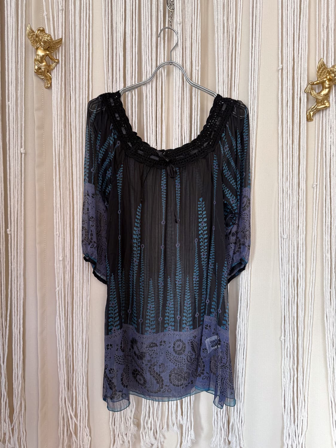 Floral See-Through Blouse 0058 상품이미지6