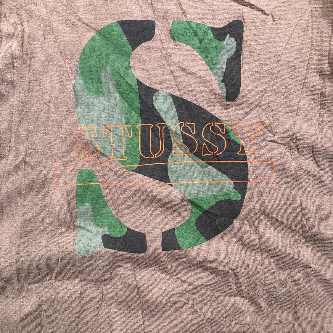 [XL] 90s USA 스투시 카모로고 반팔티셔츠 상품이미지6