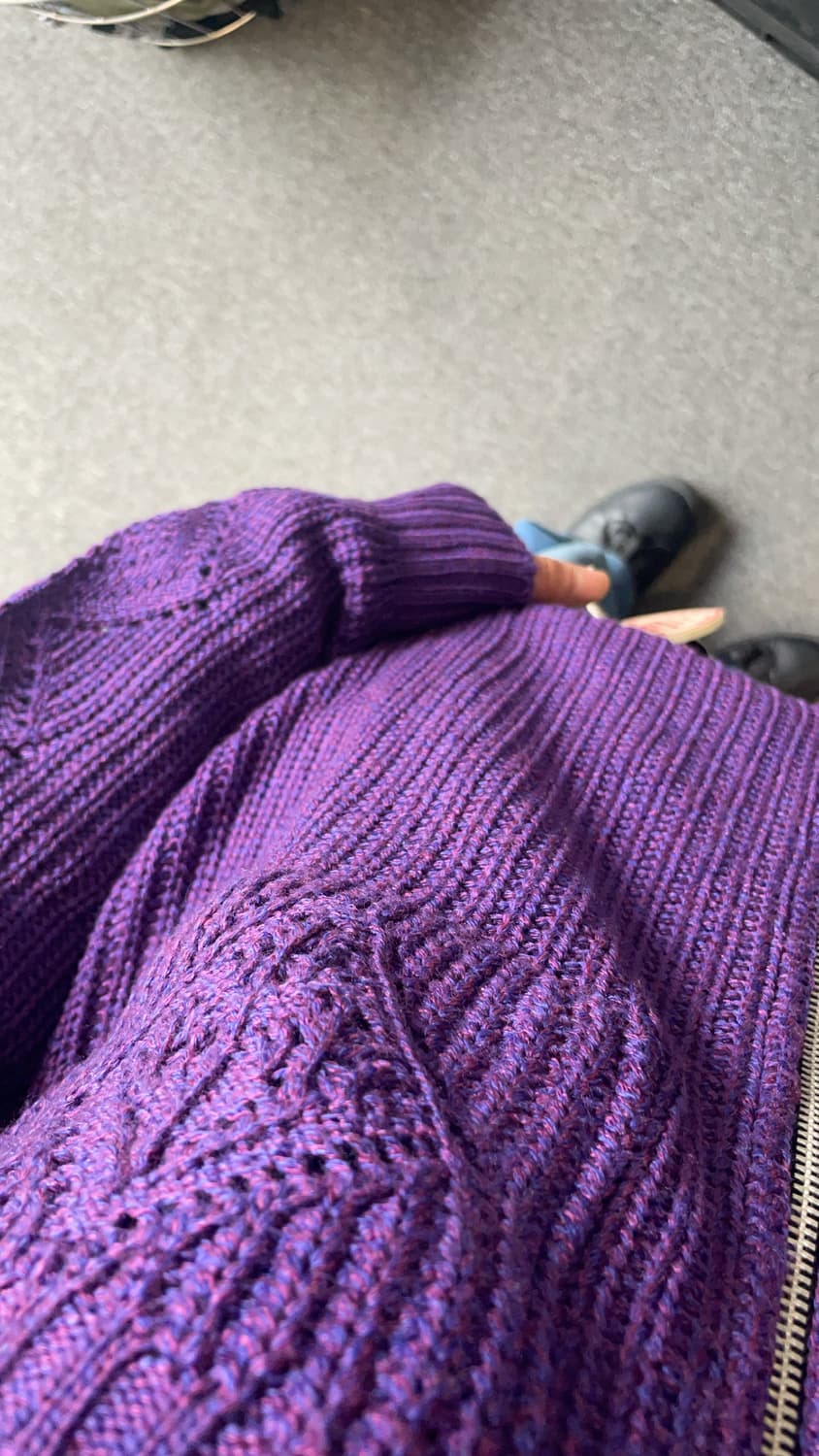 Purple jip-up knit 상품이미지4