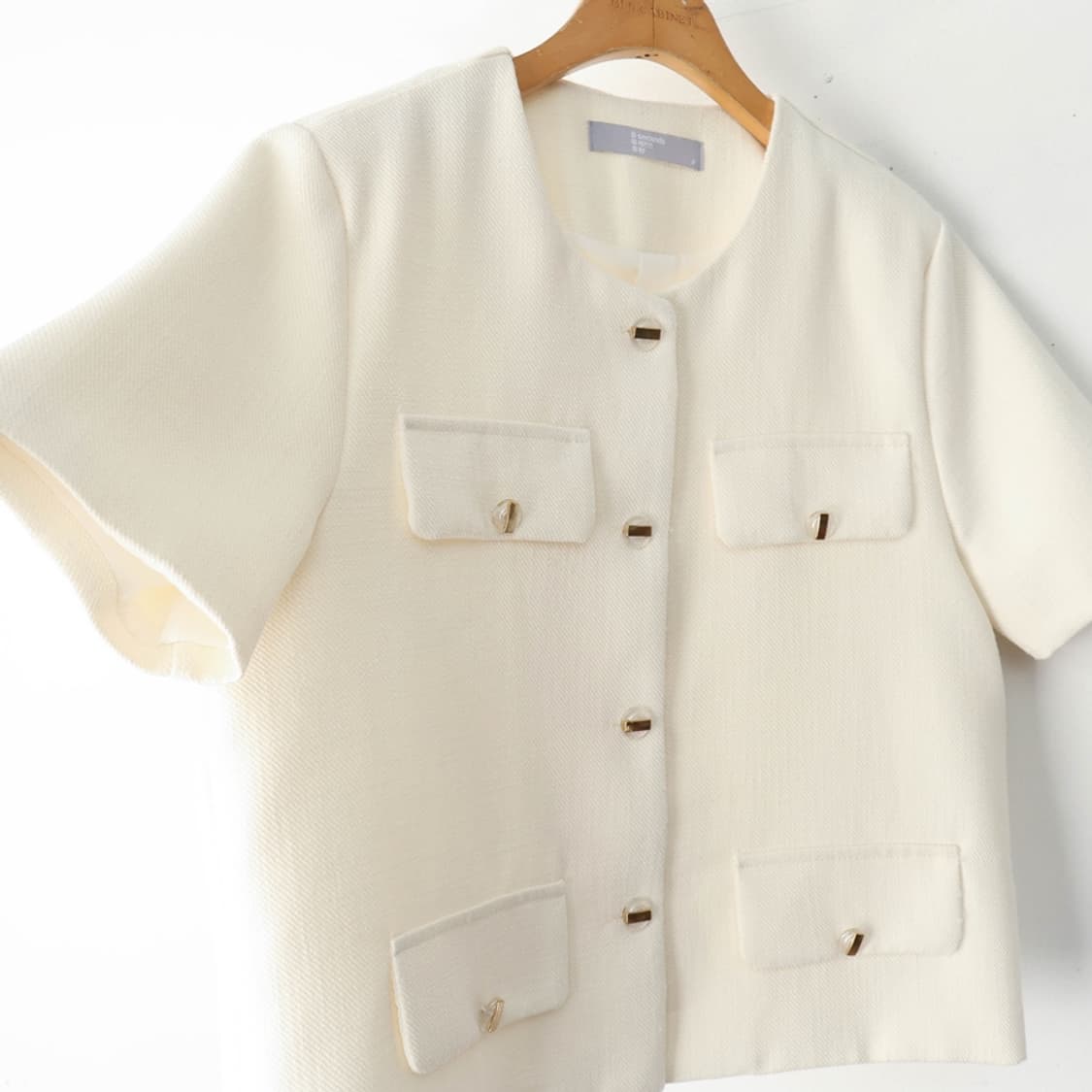 55/에잇세컨즈 아이보리 라운드넥 재킷 상품이미지4