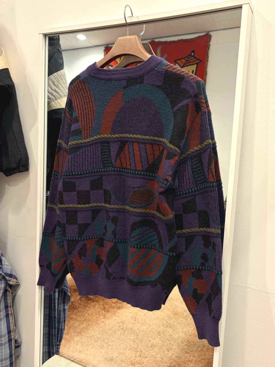 Zealzip 빈티지 멀티 컬러 케이블 니트 상품이미지4