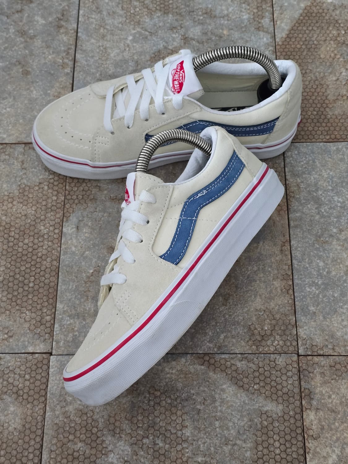 (220)반스 스케이트 로우 화이트 네이비 상품이미지3