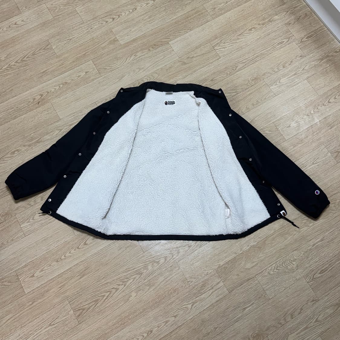 Bape 베이프 x 챔피온 스타디움 양털 쉐르파 코치 자켓 M 상품이미지3