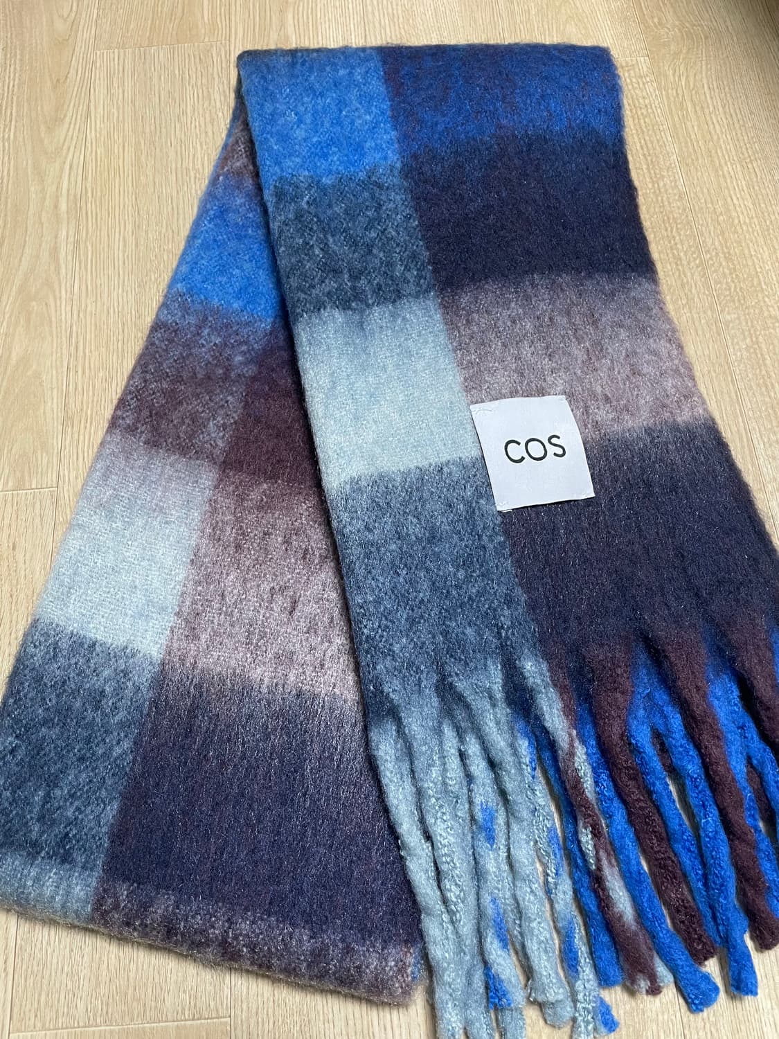 COS 코스 모헤어 체크 머플러 새상품:) 코스머플러 코스목도리 상품이미지2