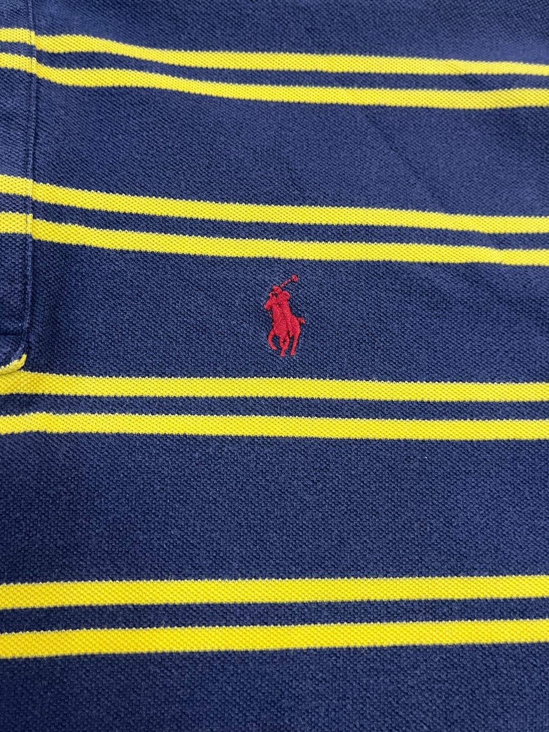 폴로 랄프로렌 스트라이프 반팔 카라티 네이비 L #csz3398  상품이미지5