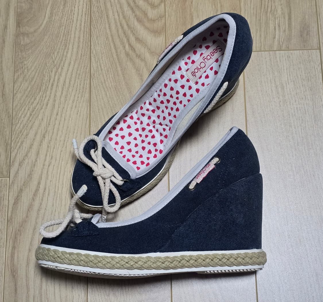 씨바이끌로에 로페 디테일 웨지 펌프스 39 상품이미지2