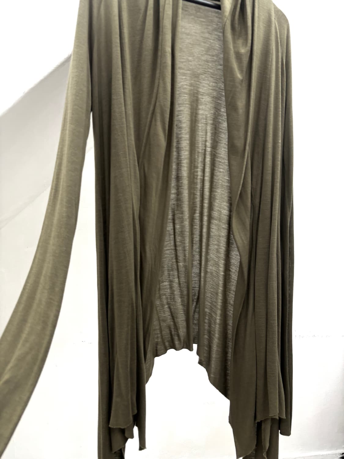 L.G.B Dust Olive Shawl Drape Cardigan   상품이미지7