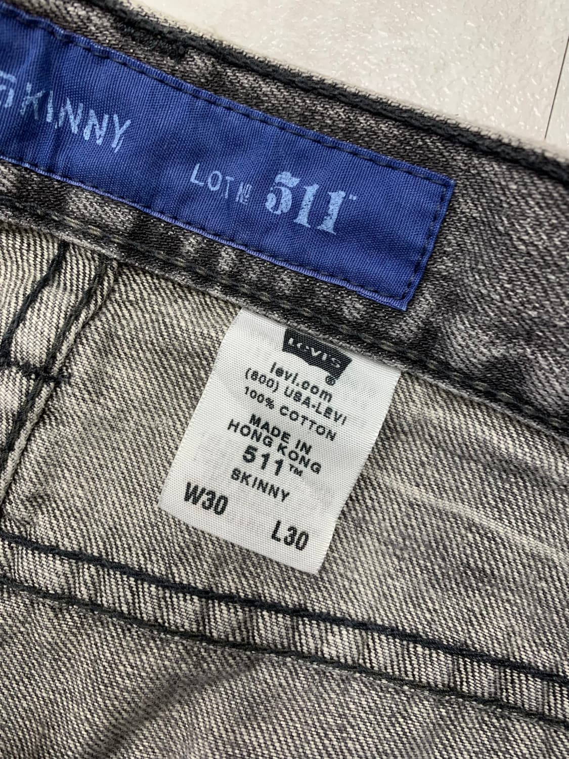 리바이스 511 흑청 데님 팬츠 #313 상품이미지5