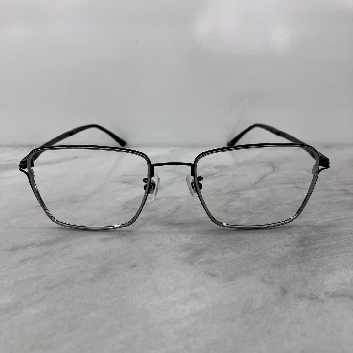 C33 HK 블랙 실버 스퀘어 메탈테 안경 상품이미지6