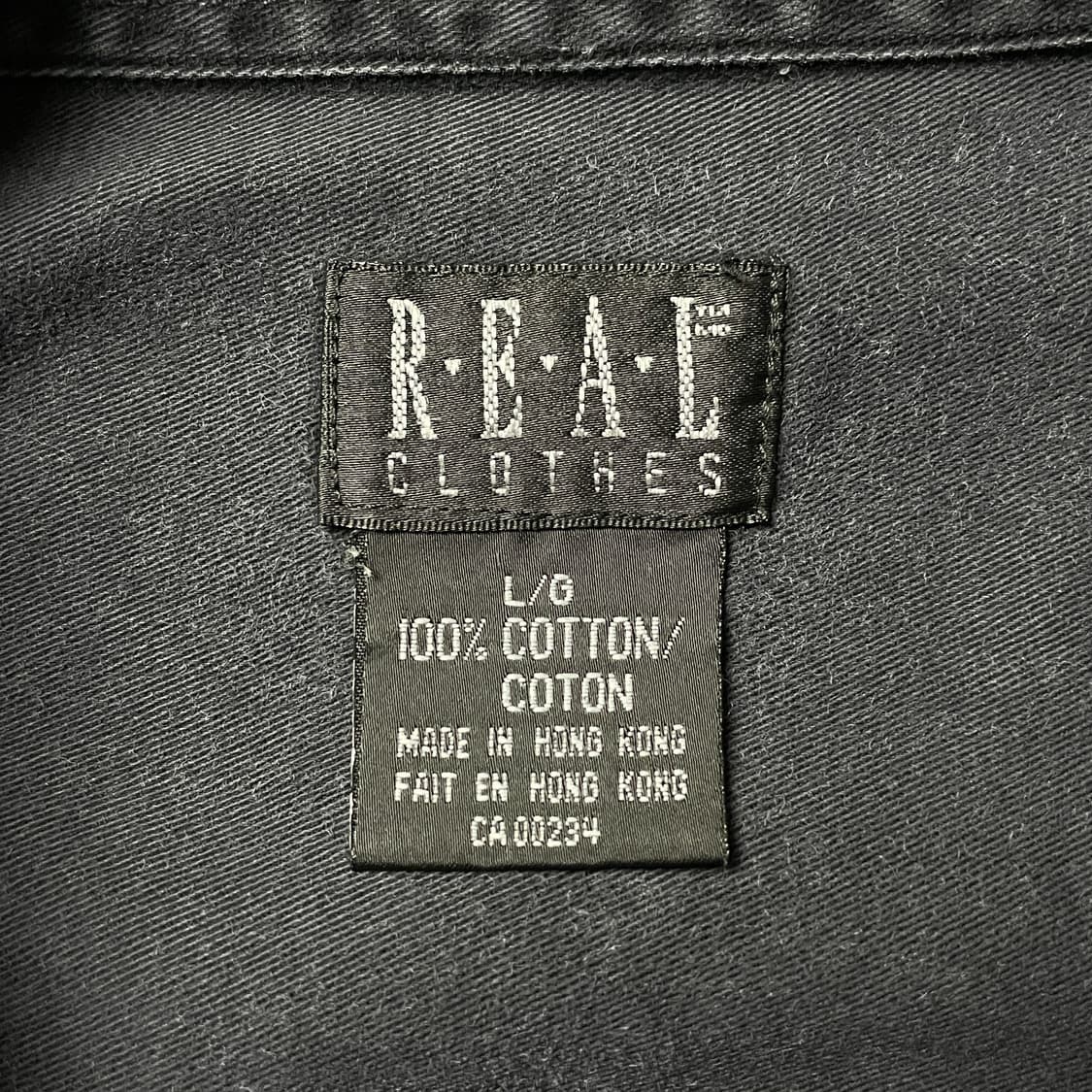 REAL CLOTHES 빈티지 다운버튼 블랙 코튼 셔츠 A00665 상품이미지10