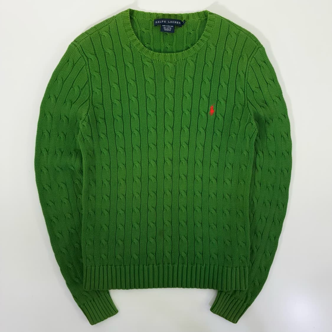 Polo  폴로 랄프로렌 자수 코튼 우먼스 꽈배기 니트 상품이미지1