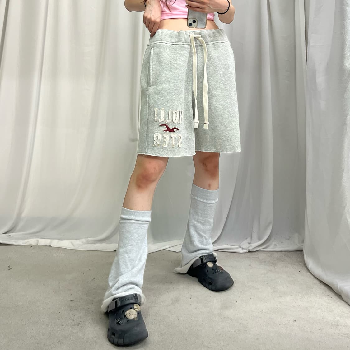 Hollister melange gray shorts 상품이미지1