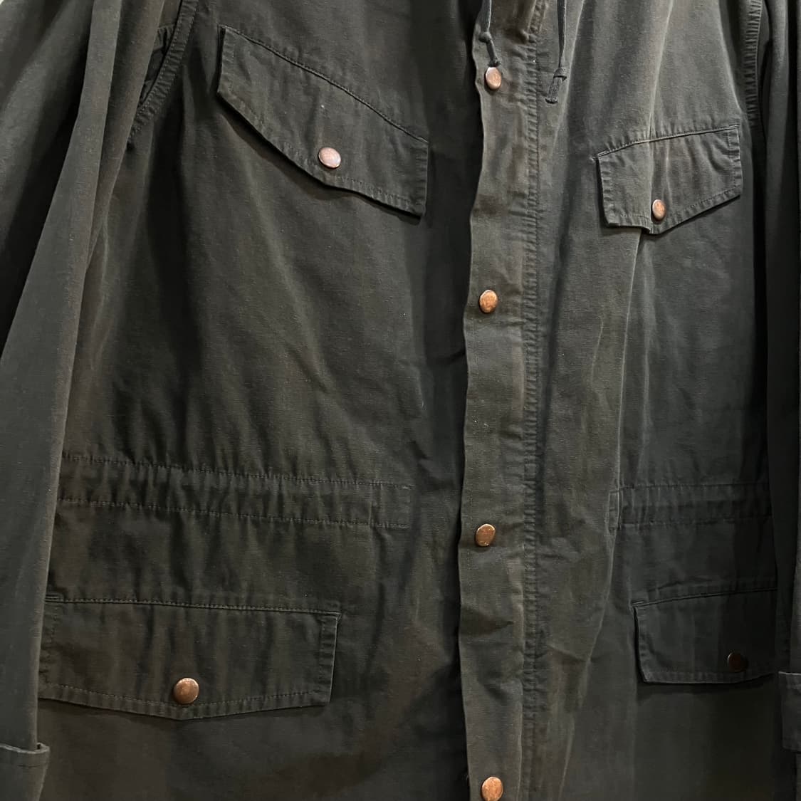 폴로 랄프로렌 카키 밀리터리 후드 야상 코트 L 상품이미지4