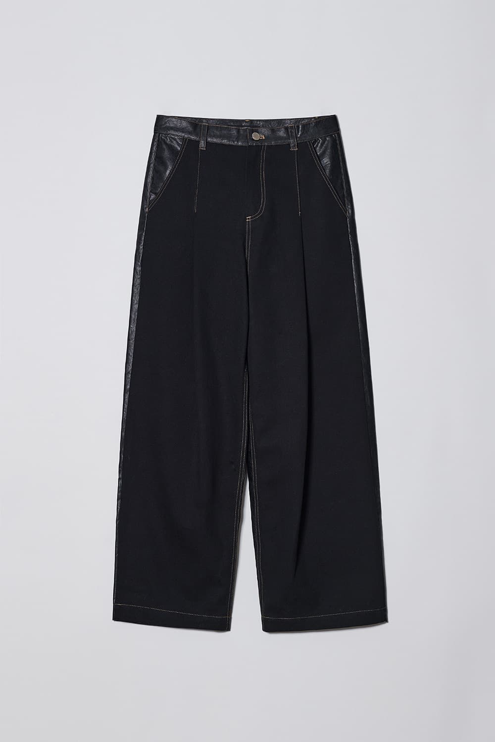 다이애그널 와이드 믹스 팬츠 상품이미지1