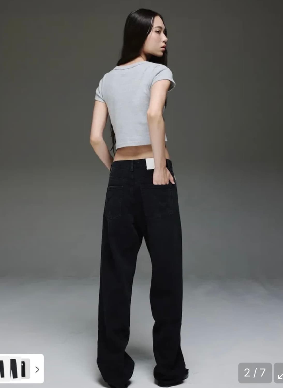 글로니 블랙 데님 팬츠 상품이미지1