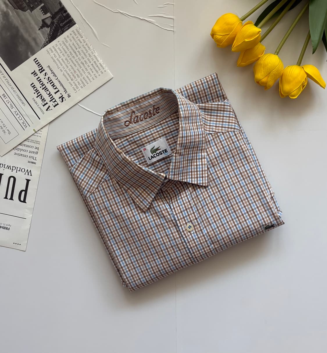 Lacoste 라코스테 깅엄 체크 셔츠 상품이미지3