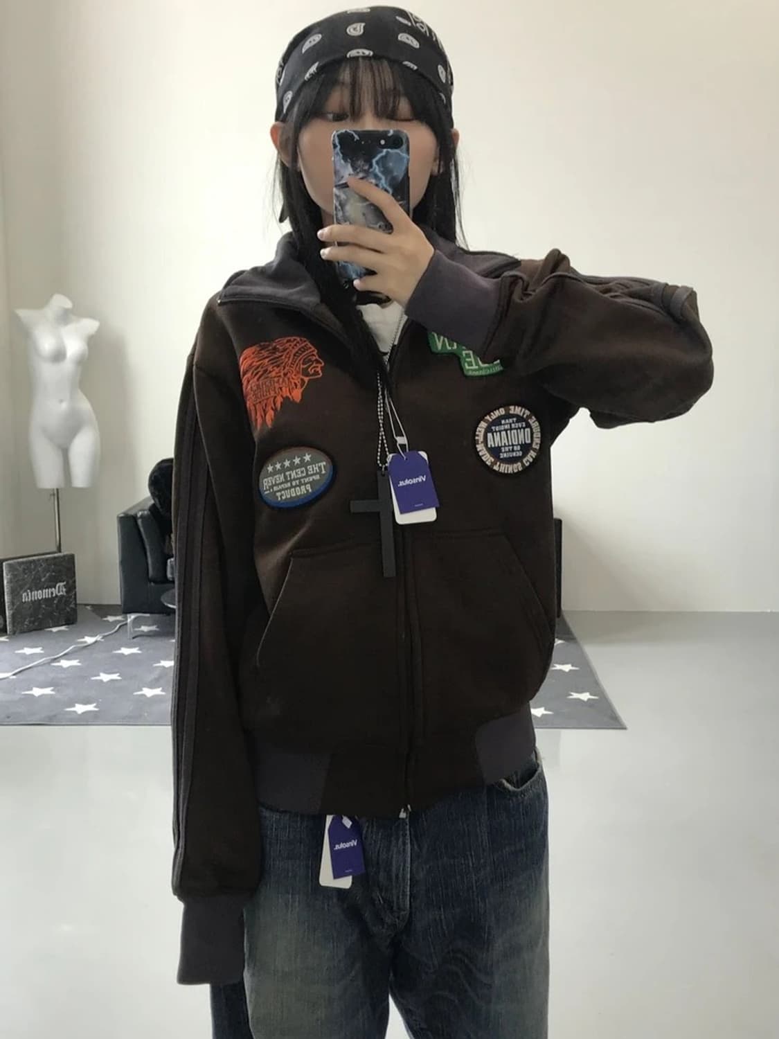 JPN 프린팅 패치 져지 상품이미지2
