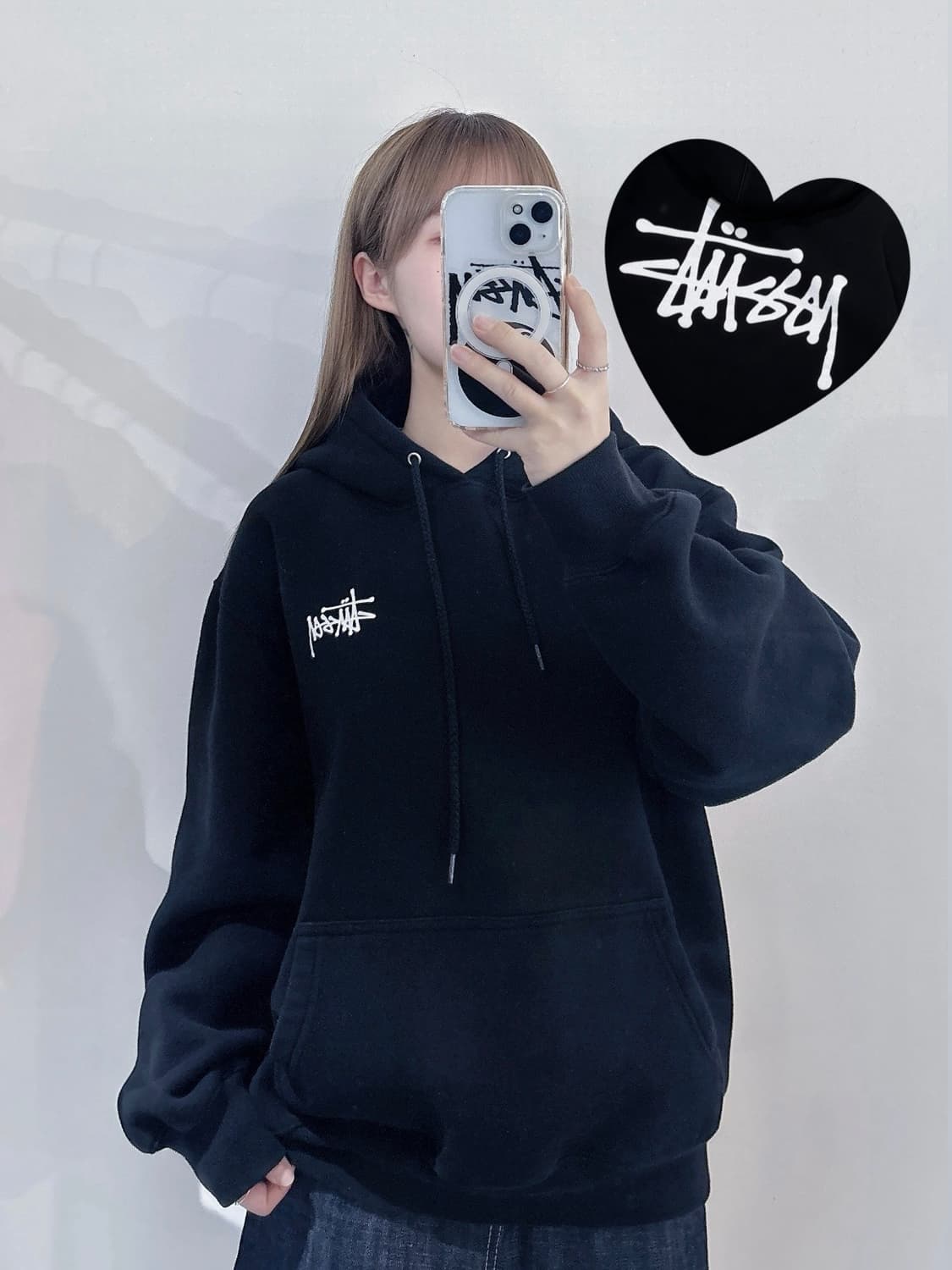 스투시 빅로고 베이직 후드 상품이미지1