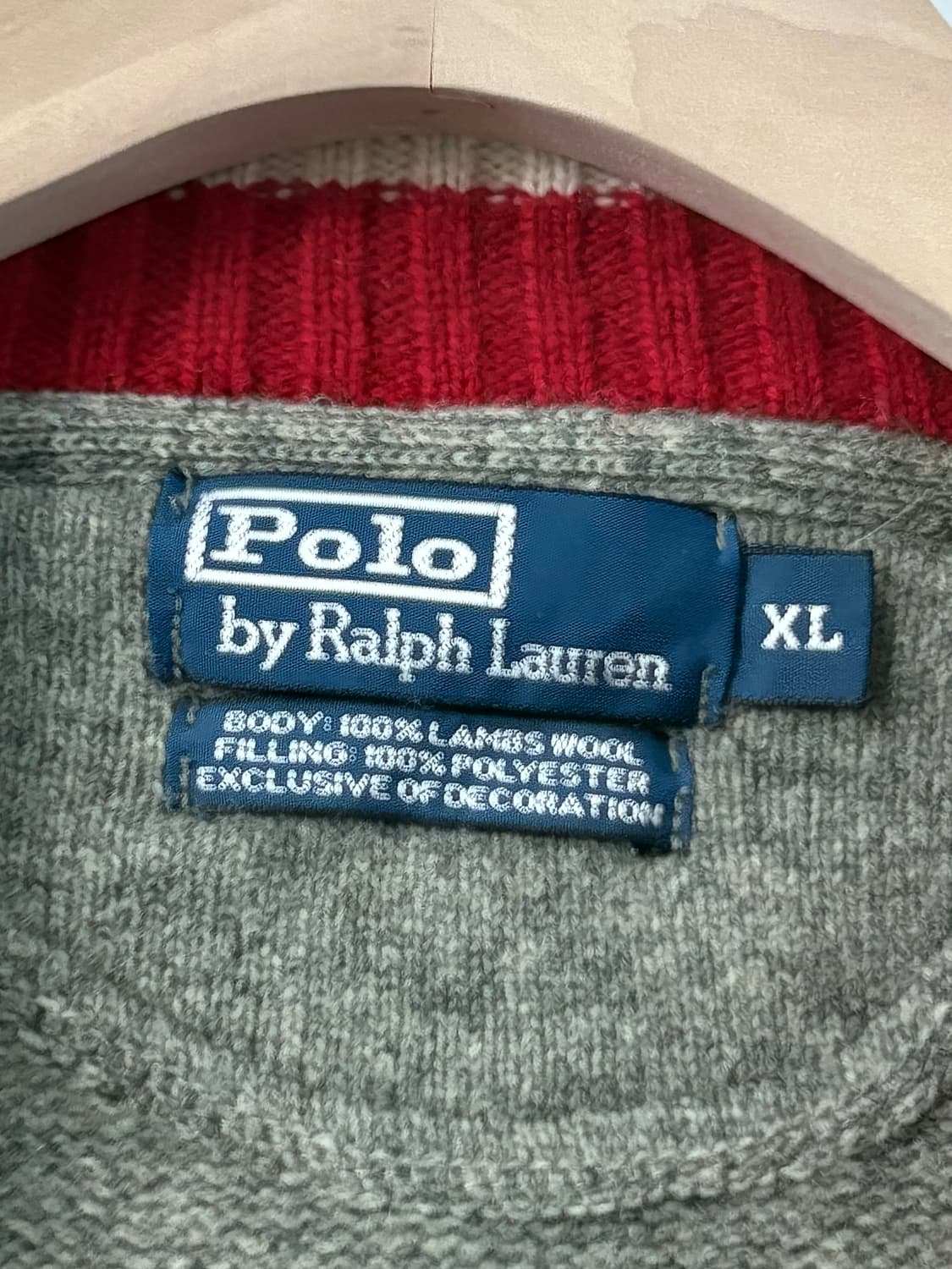 Polo 폴로 랄프로렌 빅포니자수 그레이컬러 램스울 니트집업 상품이미지5