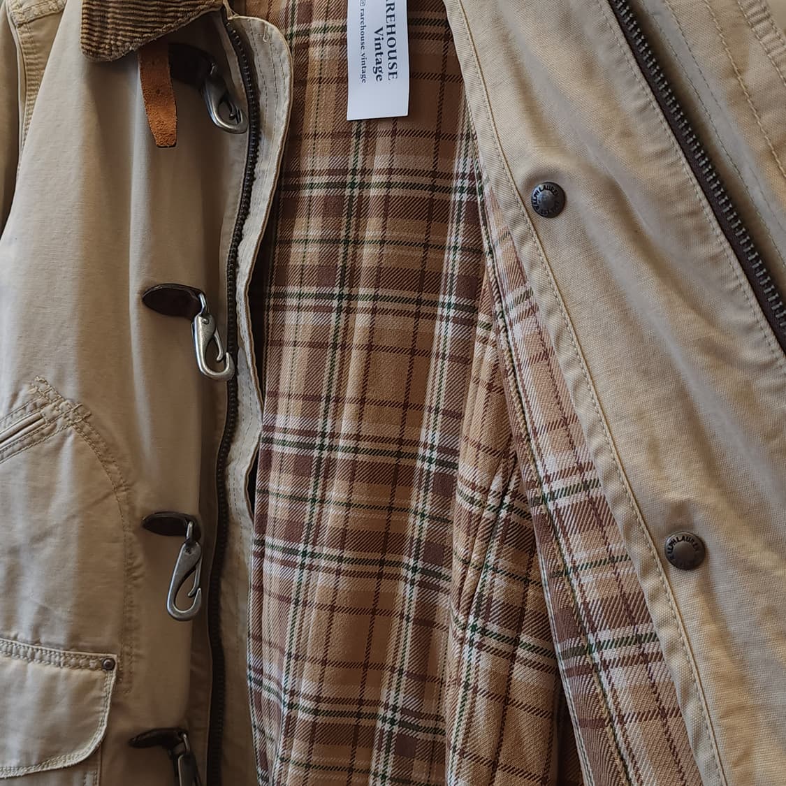 폴로 헌팅자켓 파이어맨 자켓 코듀로이 카라 캔버스 레더 XL 상품이미지8