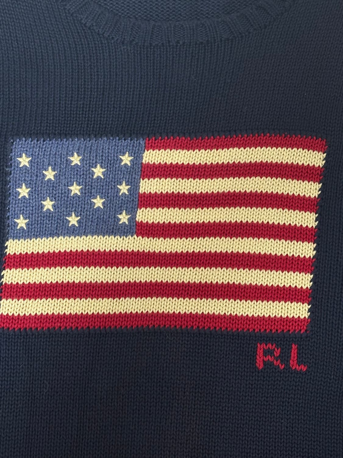 폴로 성조기 니트 XXL a급상품 상품이미지3