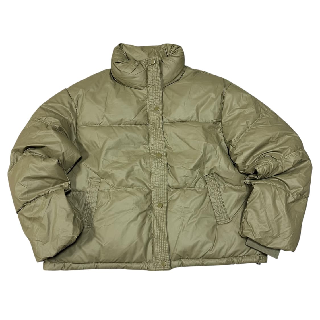 ✨ (바배) 빈티지 카키 숏 패딩 점퍼 상품이미지1